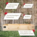 Schroth Home Hochbeet 120x80x20cm Rechteckig - Palettenrahmen aus Holz für Garten - Faltbar, Steckbar & Stapelbar - Außenbereich (3X Rahmen) - Thumbnail 4