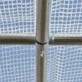 Outsunny Foliengewächshaus, 2,95 x 2 x 2 m Tunnel-Gewächshaus, Treibhaus mit aufrollbarem Fenster, UV-Schutz, Winddichtes Tomatenhaus, für Garten, Balkon, Stahl, Weiß - Thumbnail 8