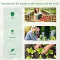 Outsunny Gewächshaus Foliengewächshaus mit UV-Schutz, 3,97 x 3 x 2 m Tomatenhaus mit Seitentür, Winddichtes Folientunnel Gewächshaus für Garten, Balkon, Stahl, Weiß - Thumbnail 5