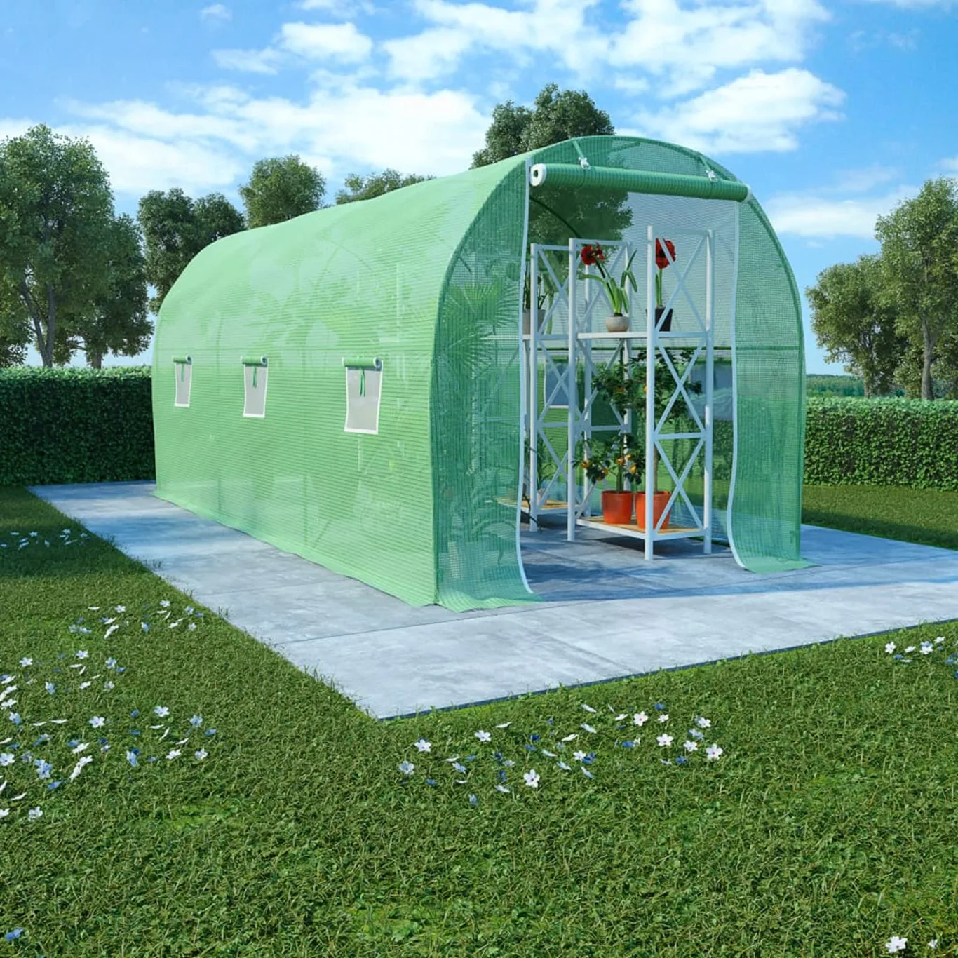 ARKEM Gewächshaus 9 m² 4,5x2x2 m GewäChshaus Winterfest ZimmergewäChshaus Deko-GewäChshaus - Bild 1