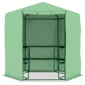 ARKEM Gewächshaus mit Ablagen Stahl 227x223 cm ZimmergewäChshaus GewäChshaus Klein - Thumbnail 8