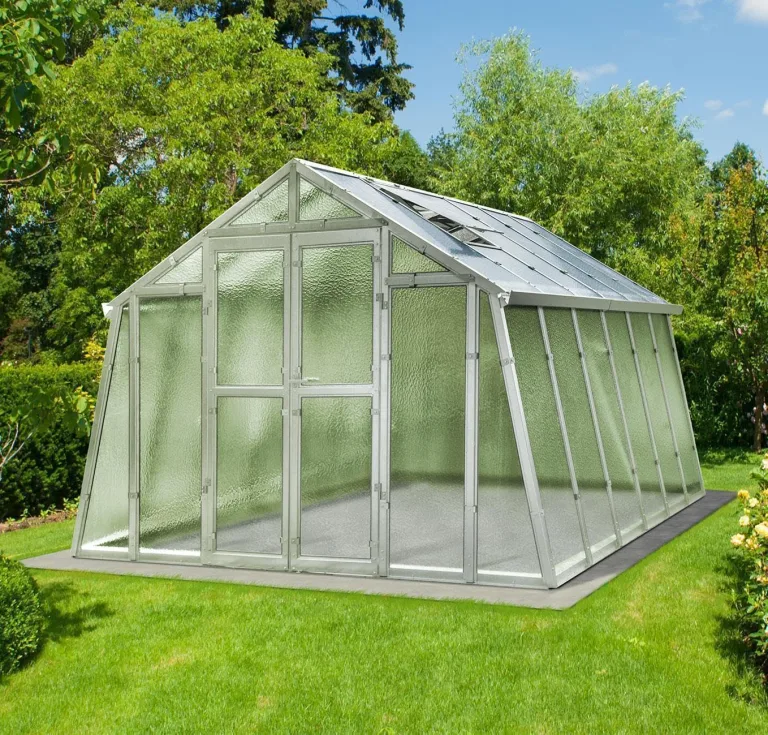 Gewächshaus Landhaus aus feuerverzinkten Stahlblechprofilen und Nörpelglas, Breite 3,03 m x Länge 4,52 m = 13,70 m² – Bild 3