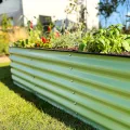 Hochbeet aus Metall 240x60x43 cm - Modulares 9-in-1 Hochbeete-Kit - Rostfreie Hochbeete für Garten aus Premium Zn-Al-Mg Stahl - Min. 20 Jahre Lebensdauer - 43 cm Hoch Gemüsebeet, Salbeigrün - Thumbnail 7