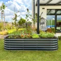 Hochbeet aus Metall 240x60x43 cm - Modulares 9-in-1 Hochbeete-Kit - Rostfreie Hochbeete für Garten aus Premium Zn-Al-Mg Stahl - Min. 20 Jahre Lebensdauer - 43 cm Hoch Gemüsebeet, Anthrazit - Thumbnail 1