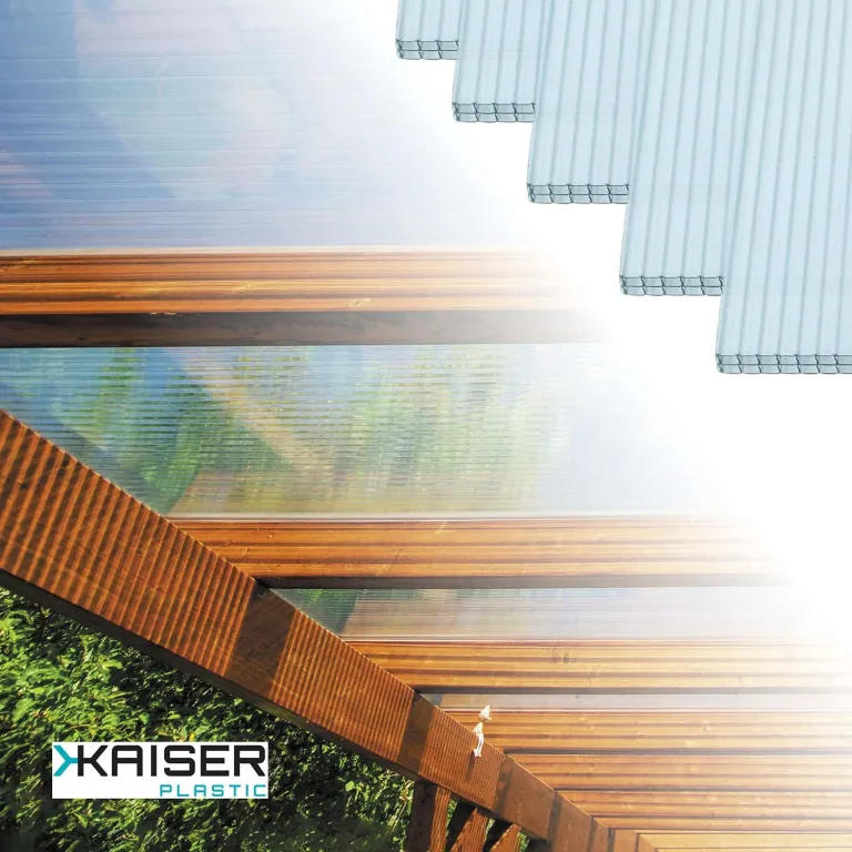 KAISER plastic® 4x Doppelstegplatten Polycarbonat 16/20-98x200 cm (7,84 m²) Klar & UV-beständig - Hohlkammerplatten Xtra Strong - Stegplatten für Dach, Gewächshaus, Carport – Bild 6