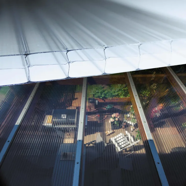 KAISER plastic® 4x Doppelstegplatten Polycarbonat 16/20-98x200 cm (7,84 m²) Klar & UV-beständig - Hohlkammerplatten Xtra Strong - Stegplatten für Dach, Gewächshaus, Carport – Bild 7
