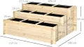 Outsunny Hochbeet Holz, Pflanzbeet Frühbeet Gartenbeet Blumentreppe Gemüsebeet 117 x 100 x 54 cm für Garten Balkon Terrasse, Pflanzentreppe für Blumen, Pflanzen,Obst, Gemüse - Thumbnail 7