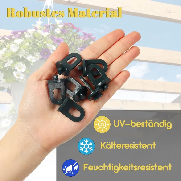 50x Gewächshausclips mit hoher Tragkraft, Stabile Pflanzenhalter, Aufhängevorrichtungen für Gewächshaus, Perfekte Ösen Rankhilfe Clips Kunststoff, für Ihr Gewächshaus und Paradies – Bild 7