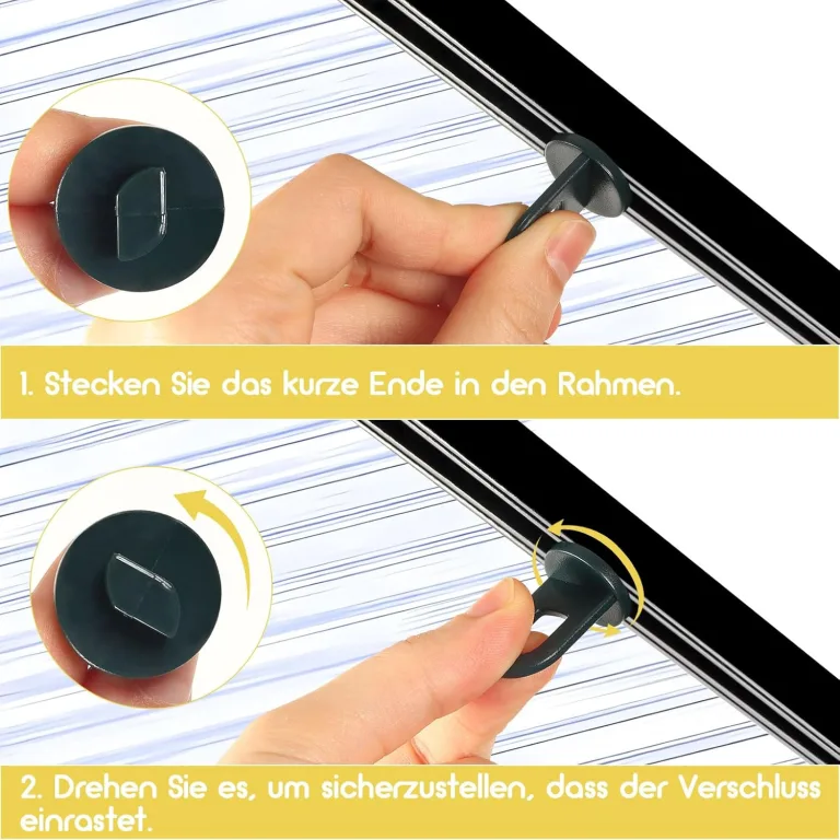 50x Gewächshausclips mit hoher Tragkraft, Stabile Pflanzenhalter, Aufhängevorrichtungen für Gewächshaus, Perfekte Ösen Rankhilfe Clips Kunststoff, für Ihr Gewächshaus und Paradies – Bild 5