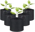 König Design 25x 10L Pflanzsack aus Vlies Stoff - 25er Set 10L Pflanztaschen aus 300 g/m² Filz & Vliesstoff - Pflanzgefäß Pflanzbeutel für Balkon Terrasse Gewächshaus & Garten - Thumbnail 9