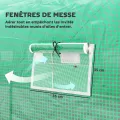 Outsunny Garten-Gewächshaus, Tunnel, 24 m², 8 x 3 x 2 m – 16 Fenster, Tür mit Reißverschluss, aufrollbar – Rohrgestell, verzinkter Stahl, Abdeckplane aus hochdichtem Polyethylen, Grün - Thumbnail 5