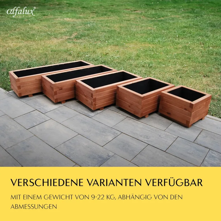 Hochbeet 60 x 40 x 30H cm Blumenkasten aus Holz Pflanzkübel Garten Balkon Terrasse Pflanzkasten Nuss Braun 60KAN4030NU – Bild 6
