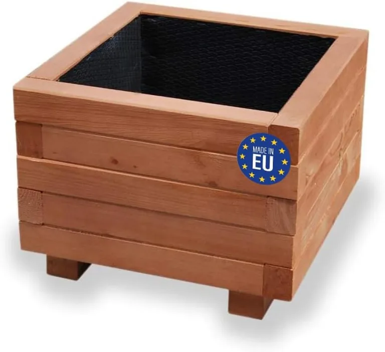 Hochbeet 60 x 40 x 30H cm Blumenkasten aus Holz Pflanzkübel Garten Balkon Terrasse Pflanzkasten Nuss Braun 60KAN4030NU – Bild 7