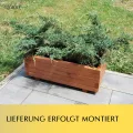 Hochbeet 60 x 40 x 30H cm Blumenkasten aus Holz Pflanzkübel Garten Balkon Terrasse Pflanzkasten Nuss Braun 60KAN4030NU - Thumbnail 5