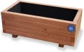 Hochbeet 60 x 40 x 30H cm Blumenkasten aus Holz Pflanzkübel Garten Balkon Terrasse Pflanzkasten Nuss Braun 60KAN4030NU - Thumbnail 8