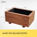 Hochbeet 60 x 40 x 30H cm Blumenkasten aus Holz Pflanzkübel Garten Balkon Terrasse Pflanzkasten Nuss Braun 60KAN4030NU - Thumbnail 2