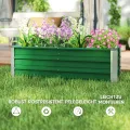 Outsunny Hochbeet aus Stahl Gartenbeet Pflanzkasten Blumenkasten Blumenkübel mit Handschuhe Grün 125 x 47 x 40 cm - Thumbnail 5