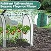 Ikodm Gewächshaus Foliengewächshaus 200 x 80 x 170/150cm (LxBxH) mit Gitternetzfolie und Fernster, Tomatengewächshaus tomatenhaus 140 g/㎡ PE wasserdichte Folie für Garten Pflanzenwachstum – Bild 2