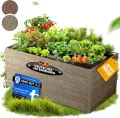 Hochbeet WPC EcoFusion 123x64x71cm – extrem Langlebig [Woody-Look] Komplettpaket mit vorgebohrten Löchern | Hochbeete für Garten Hochbeete-kit Bausatz - Thumbnail 9