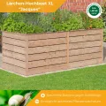 Mega Holz Hochbeet Jacques XL 1700 Liter aus Lärchenholz 206x103x80 cm Kräuterbeet Gemüsebeet Blumenkasten Garten Pflanzbeet Naturbelassen - Thumbnail 2