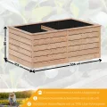 Mega Holz Hochbeet Jacques XL 1700 Liter aus Lärchenholz 206x103x80 cm Kräuterbeet Gemüsebeet Blumenkasten Garten Pflanzbeet Naturbelassen - Thumbnail 5
