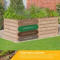 Mega Holz Hochbeet Jacques XL 1700 Liter aus Lärchenholz 206x103x80 cm Kräuterbeet Gemüsebeet Blumenkasten Garten Pflanzbeet Naturbelassen - Thumbnail 7