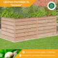 Mega Holz Hochbeet Jacques XL 1700 Liter aus Lärchenholz 206x103x80 cm Kräuterbeet Gemüsebeet Blumenkasten Garten Pflanzbeet Naturbelassen - Thumbnail 10