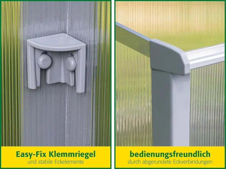 JUWEL Thermo Frühbeet Easy FIX 120/80 (für Palettenrahmen-Hochbeete 120x80 cm, rostfreie Aluprofile, 2 Fenster mit Windsicherung, 4 mm Hohlkammerplatten) 20222 – Bild 2
