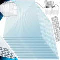KESSER® 14x Polycarbonat Hohlkammerstegplatten 4mm | 14,7m² Doppelstegplatte - 70 x 150 | Stegplatten UV-beständig Für Gewächshaus Gartenbau Carports | 50xKlammern, 50xZ-Clips & 30xGewächshausclips - Thumbnail 1