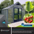 KESSER® 14x Polycarbonat Hohlkammerstegplatten 4mm | 10,25m² Doppelstegplatte - 60,5 x 121 | Stegplatten UV-beständig Für Gewächshaus Gartenbau Carports | 50xKlammern, 50xZ-Clips & 30xGewächshausclips - Thumbnail 4