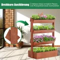SUNYRISY Holz Hochbeet Premium Blumenkasten Balkon, 4 Etagen Outdoor Blumentreppe Pflanztreppen Gemüsebeet Kräuterbeet Mit Etagen, Balkon Garten Terrasse Dekoration - Thumbnail 2