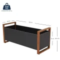 Grand patio Hochbeet Garten, Wetterfest, Metall Pflanzbeet mit Entwässerungslöcher, Blumenkasten für Outdoor, Balkon (100X38X44CM) - Thumbnail 6