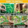 Ranknetz für Kletterpflanzen,2M X 5M Ranknetz für Gurken,Tomaten Rankhilfen für Kletterpflanzen,Ranknetz Gewächshaus,Ranknetz Zubehör,mit 25 Gewächshausclips und 50 Pflanzenbinder. – Bild 3