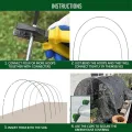 Pflanztunnel Bögen,30 PCS Tunnelbögen Hochbeet,Abnehmbar Folientunnel für Hochbeet,Gewächshaus Bogen 6mm mit Kunststoff umwickelt,Gewächshaus Reifen,Gartentunnel Bögen,Gewächshaus Tunnel - Thumbnail 6