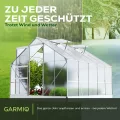 Gewächshaus Arona 310x250cm für den Garten, Alu Frühbeet inklusive Fundament, 4 Dachfenster Treibhaus Aufzucht Pflanzenhaus Tomatenhaus 7,75m² UV-Schutz - Thumbnail 8