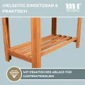 Hochbeet Kräuter aus Teakholz | modernes Gartenbeet XL Blumenkasten 86x40x80 cm (BxTxH) | großes Kräuterbeet | Pflanzenbeet für den Balkon-Garten | Naturholz mit Folie | Sichtschutz - Thumbnail 3