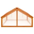 Gecheer Tannenholz Gewächshaus Aufzucht Frühbeet Frühbeetkasten Treibhaus Pflanzenhaus Gartenhaus Pflanzbeet Tomatenhaus Braun 114x80x50cm - Thumbnail 4