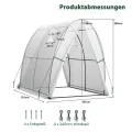 GOPLUS Gewächshaus, Tomatengewächshaus mit PE-Abdeckung & Metallrahmen, begehbares Foliengewächshaus mit Aufrollfenster & Aufrolltor, Treibhaus für Blumen, Pflanzen, 181 x 181 x 200 cm (Transparent) - Thumbnail 6