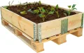 Holz Hochbeetrahmen Natur stapelbar - 120 x 80 cm - Hochbeet Stecksystem erweiterbar - Gemüsebeet Blumenbeet Frühbeet Palettenrahmen Stapelrahmen steckbar für den Außenbereich - Thumbnail 1