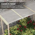Outsunny Hochbeet aus Holz, Frühbeet mit Deckel, Pflanzkasten mit Vliesstoff, Blumenkasten Kräuterbeet für Garten, Balkon, 110 x 60 x 152 cm, Natur - Thumbnail 4