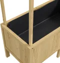 Outsunny Hochbeet aus Holz, Frühbeet mit Deckel, Pflanzkasten mit Vliesstoff, Blumenkasten Kräuterbeet für Garten, Balkon, 110 x 60 x 152 cm, Natur - Thumbnail 8