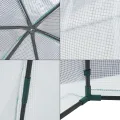 [en.casa] Gewächshaus Hunze Foliengewächshaus zur Anzucht Überwinterungszelt mit Reißverschluss Frühbeet PE-Plane Tomatengewächshaus Pflanzenschutz 200x240cm Weiß - Thumbnail 6