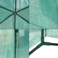 [en.casa] Gewächshaus Hunze Foliengewächshaus zur Anzucht Überwinterungszelt mit Reißverschluss Frühbeet PE-Plane Tomatengewächshaus Pflanzenschutz 200x240cm Grün - Thumbnail 6