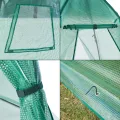 [en.casa] Gewächshaus Hunze Foliengewächshaus zur Anzucht Überwinterungszelt mit Reißverschluss Frühbeet PE-Plane Tomatengewächshaus Pflanzenschutz 200x240cm Grün - Thumbnail 7