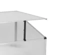 Spetebo Frühbeetkasten mit Aluminium Rahmen - 100 x 60 cm - Kleines Gewächshaus mit Schrägdach - Polycarbonat Treibhaus Kasten Gemüsebeet Abdeckung - Thumbnail 3