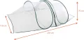 Spetebo Pop-Up Folien Frühbeet - 250 x 110 cm - Anzucht Treibhaustunnel - Gewächshaus Beetabdeckung Treibhaus Abdeckung für Gemüsebeet Pflanzen Winterschutz - Thumbnail 2