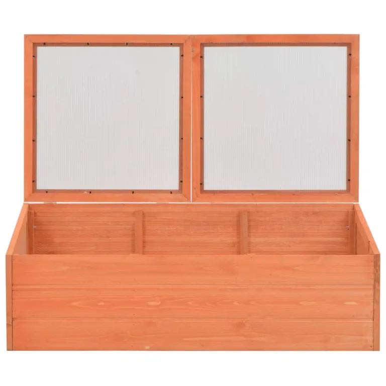 BaraSh Gewächshaus aus Holz, 100 x 50 x 34 cm, Mini-Gewächshaus für den urbanen Gemüsegarten – Bild 4