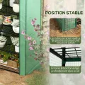Outsunny Mini Gewächshaus Gartenregal für Garten, Balkon, Regal, Gewächshaus, 4 Ebenen, 90 x 49 x 160 cm, verzinkter Stahl, abnehmbare Plane, Polyethylen, hohe Dichte, Grün - Thumbnail 6