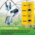 JARDEN© Set mit 20 Gewächshaus Klammern 20mm - Verzinkte Clips für Gewächshäuser - Metallklammern für Folien, Zubehör Gewächshaus - Sturmsichere Befestigung - Thumbnail 2