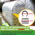 JARDEN© Set mit 20 Gewächshaus Klammern 20mm - Verzinkte Clips für Gewächshäuser - Metallklammern für Folien, Zubehör Gewächshaus - Sturmsichere Befestigung - Thumbnail 3